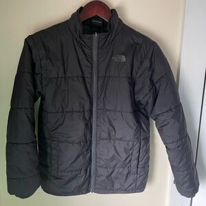 Boys north face down puffer jacket. Large. Black.